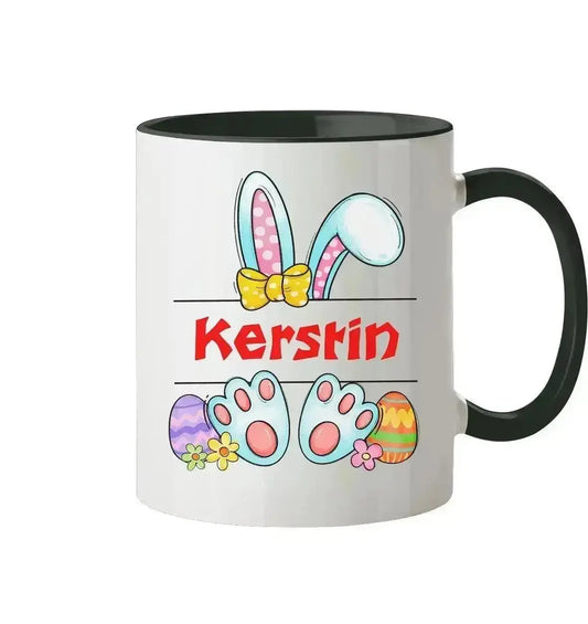 Namenstasse mit WUNSCHNAME zu Ostern - Tasse zweifarbig