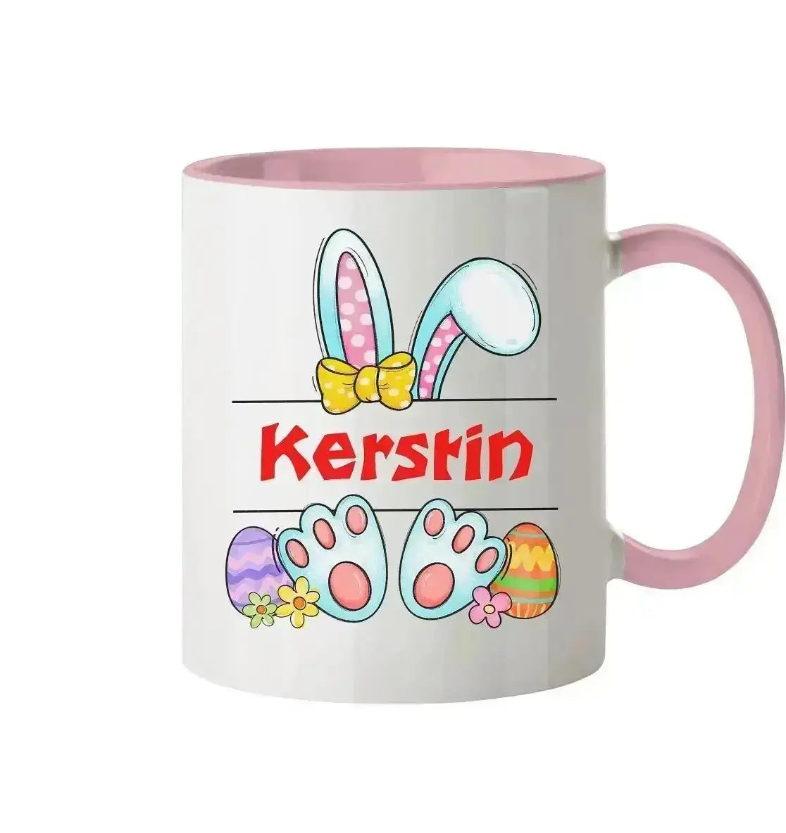 Namenstasse mit WUNSCHNAME zu Ostern - Tasse zweifarbig