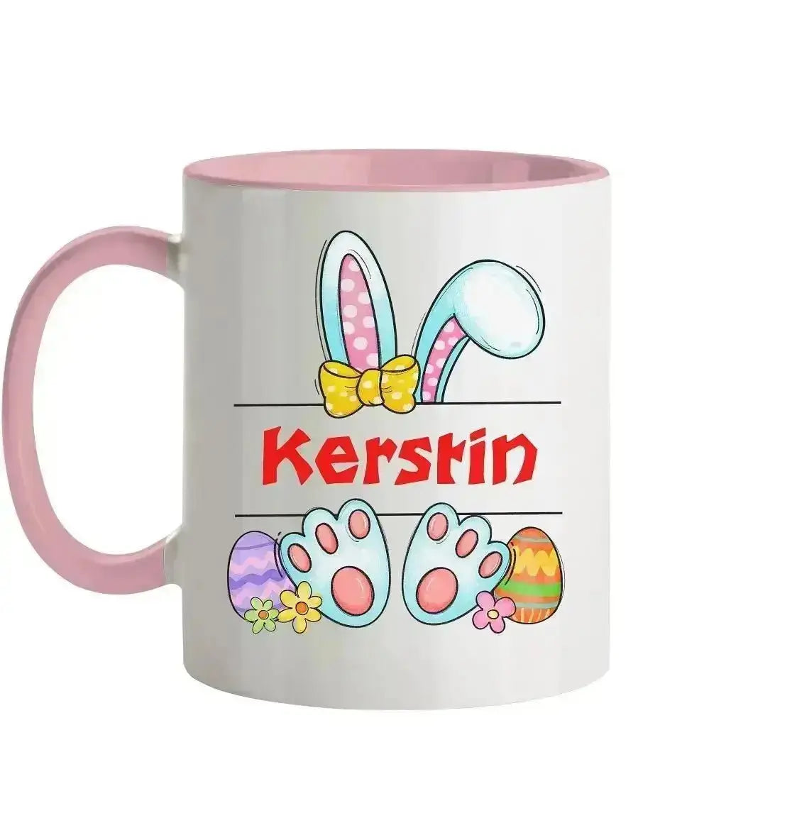 Namenstasse mit WUNSCHNAME zu Ostern - Tasse zweifarbig