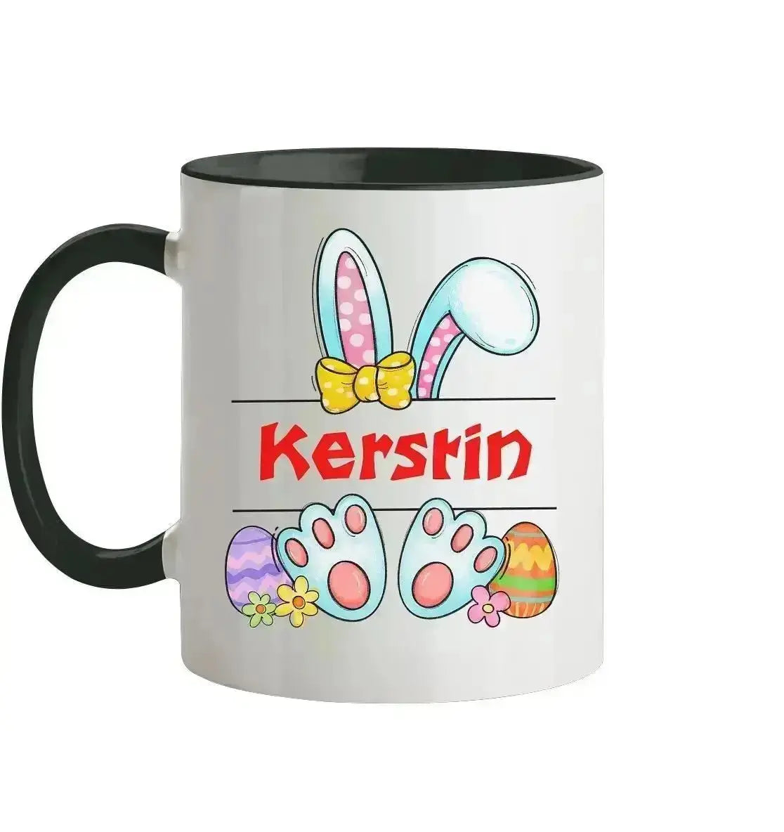 Namenstasse mit WUNSCHNAME zu Ostern - Tasse zweifarbig