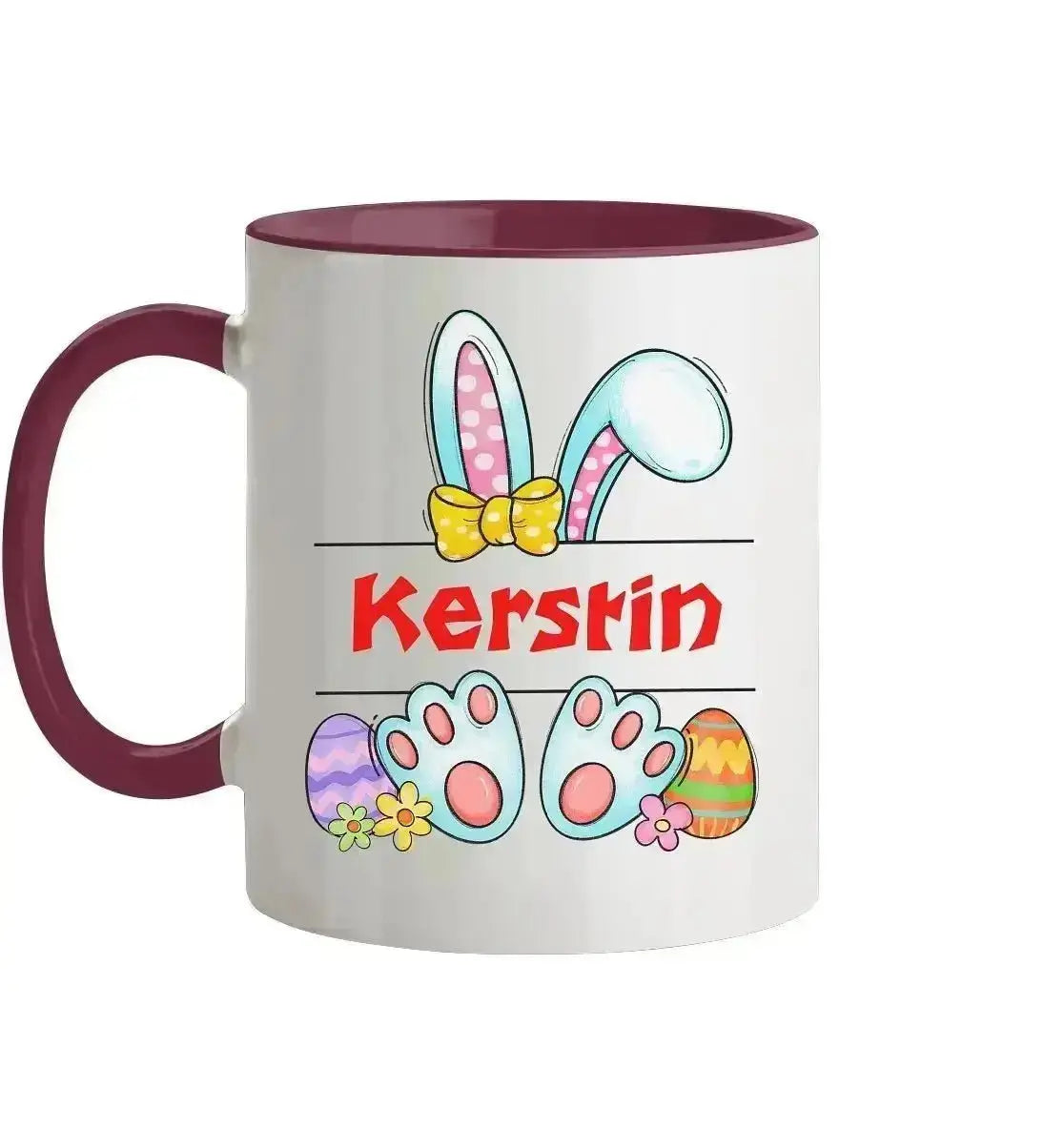 Namenstasse mit WUNSCHNAME zu Ostern - Tasse zweifarbig
