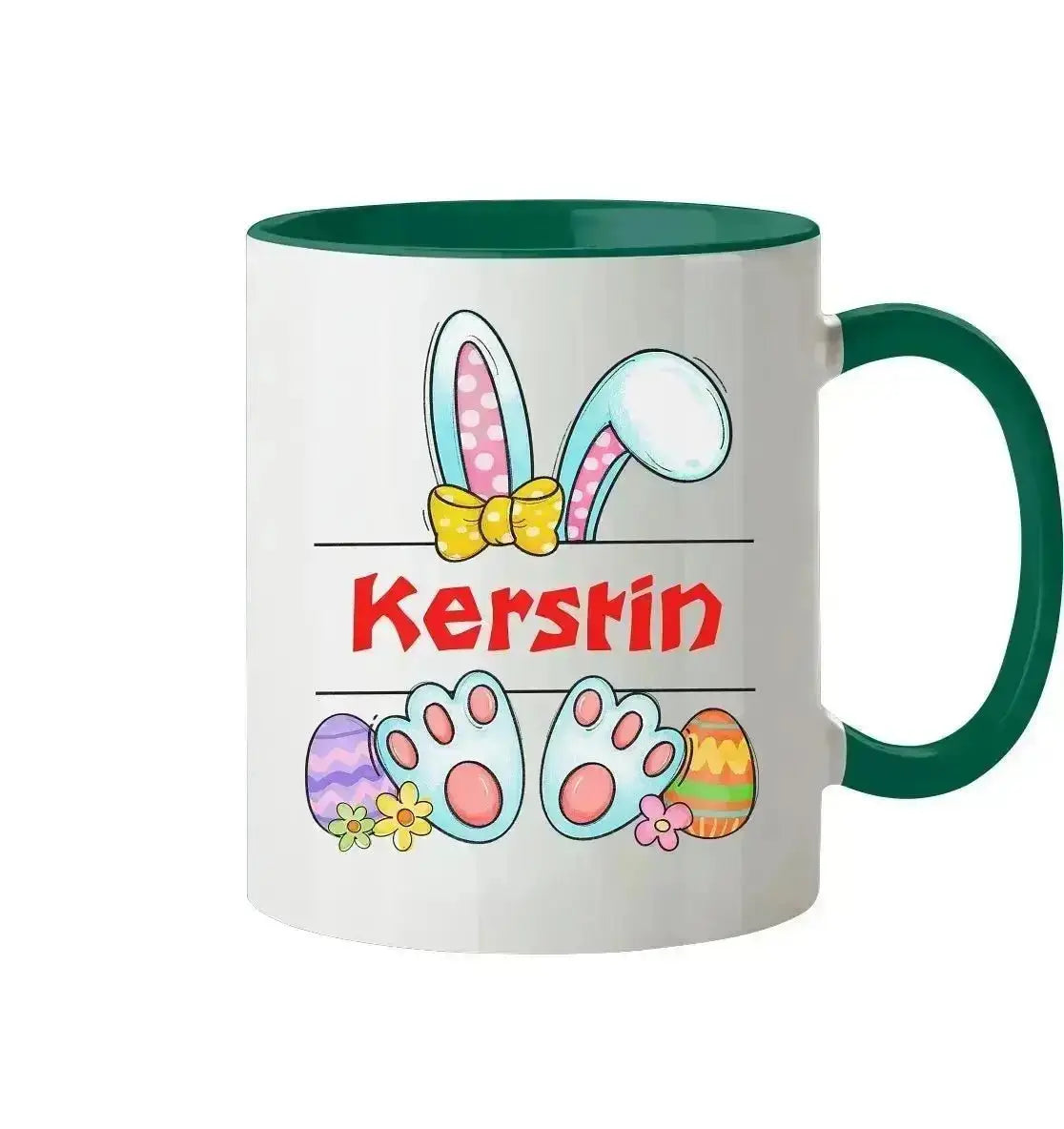 Namenstasse mit WUNSCHNAME zu Ostern - Tasse zweifarbig