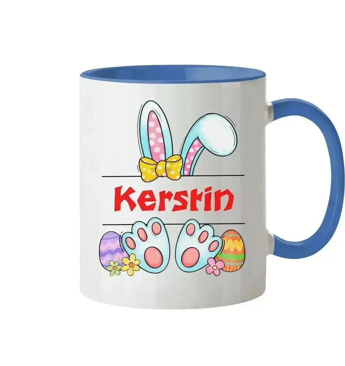 Namenstasse mit WUNSCHNAME zu Ostern - Tasse zweifarbig