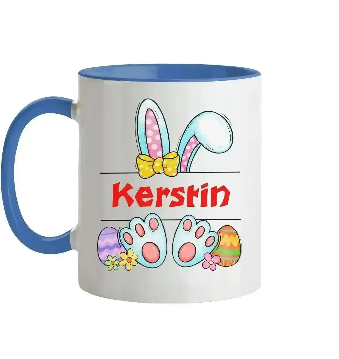 Namenstasse mit WUNSCHNAME zu Ostern - Tasse zweifarbig