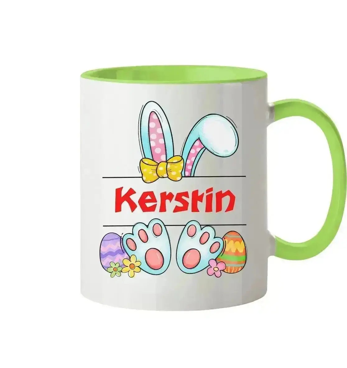 Namenstasse mit WUNSCHNAME zu Ostern - Tasse zweifarbig
