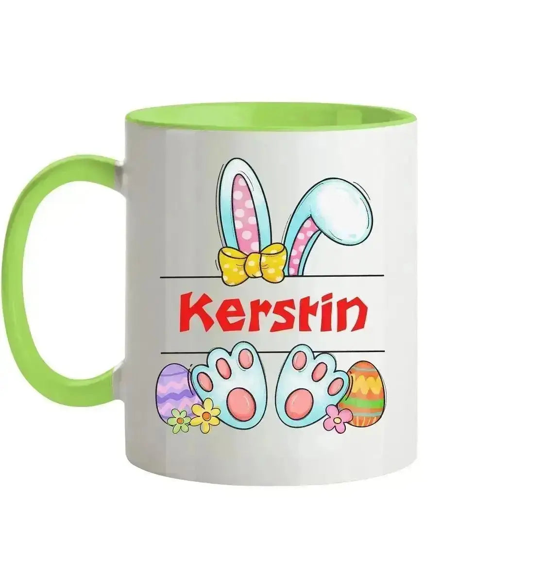 Namenstasse mit WUNSCHNAME zu Ostern - Tasse zweifarbig