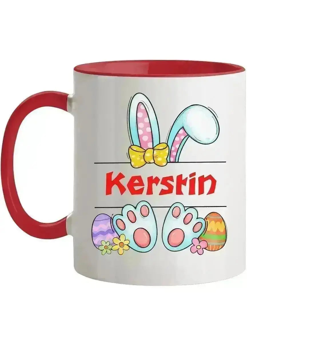 Namenstasse mit WUNSCHNAME zu Ostern - Tasse zweifarbig