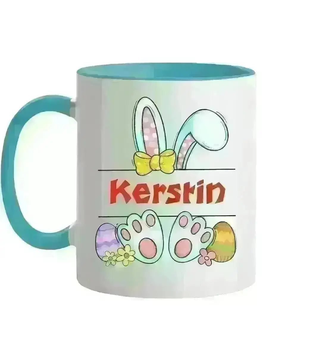 Namenstasse mit WUNSCHNAME zu Ostern - Tasse zweifarbig