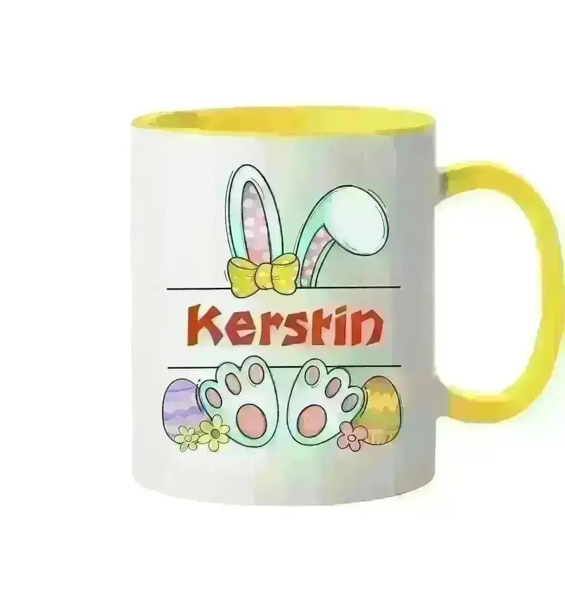 Namenstasse mit WUNSCHNAME zu Ostern - Tasse zweifarbig