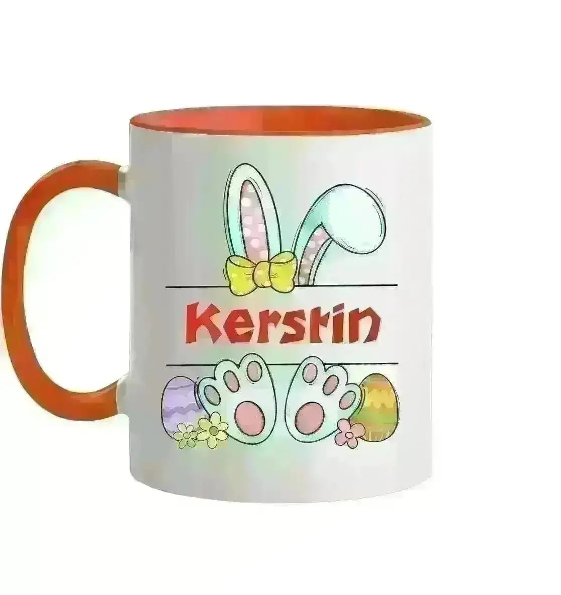 Namenstasse mit WUNSCHNAME zu Ostern - Tasse zweifarbig