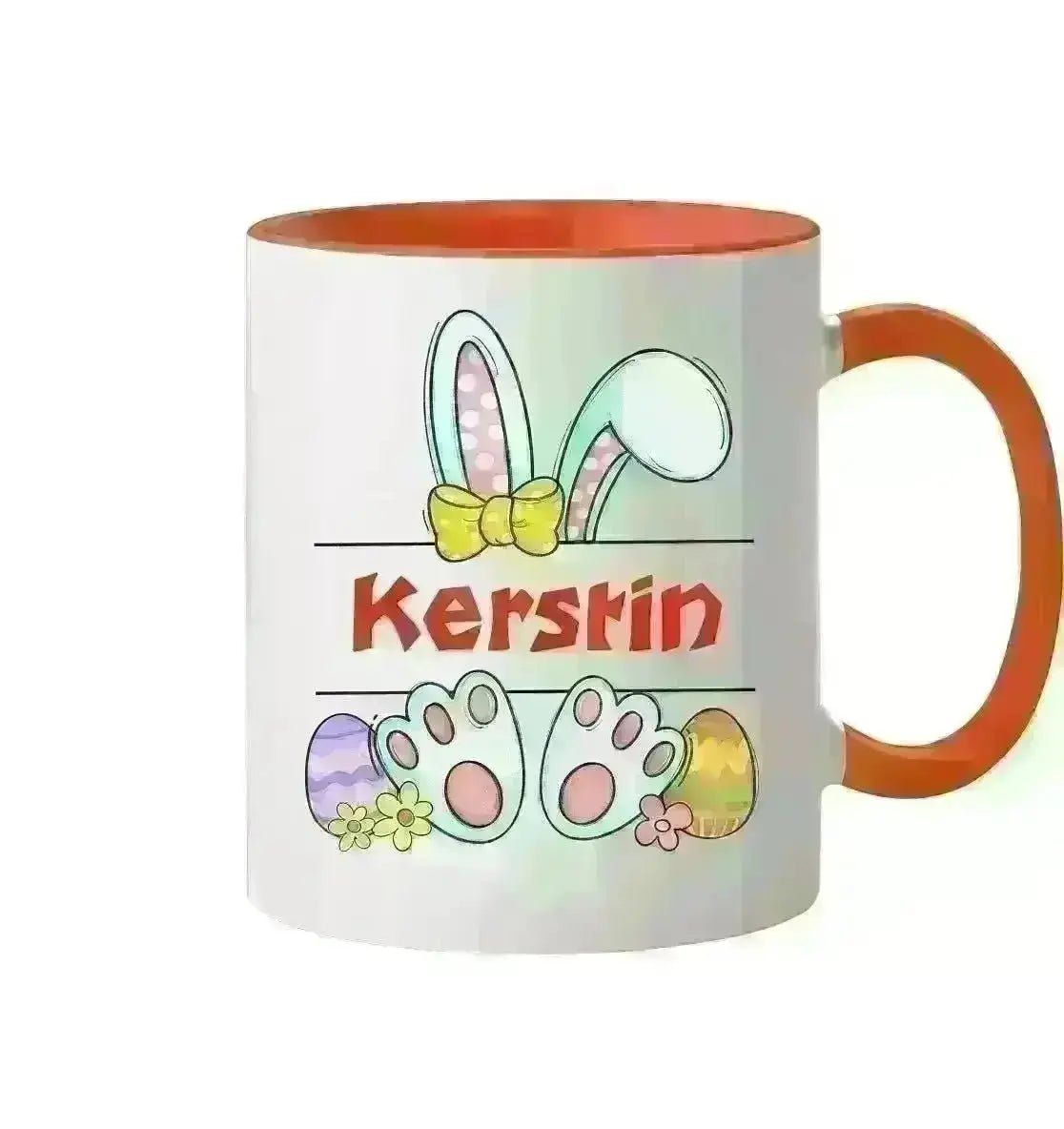 Namenstasse mit WUNSCHNAME zu Ostern - Tasse zweifarbig