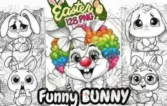 Malbuch Funny Bunny