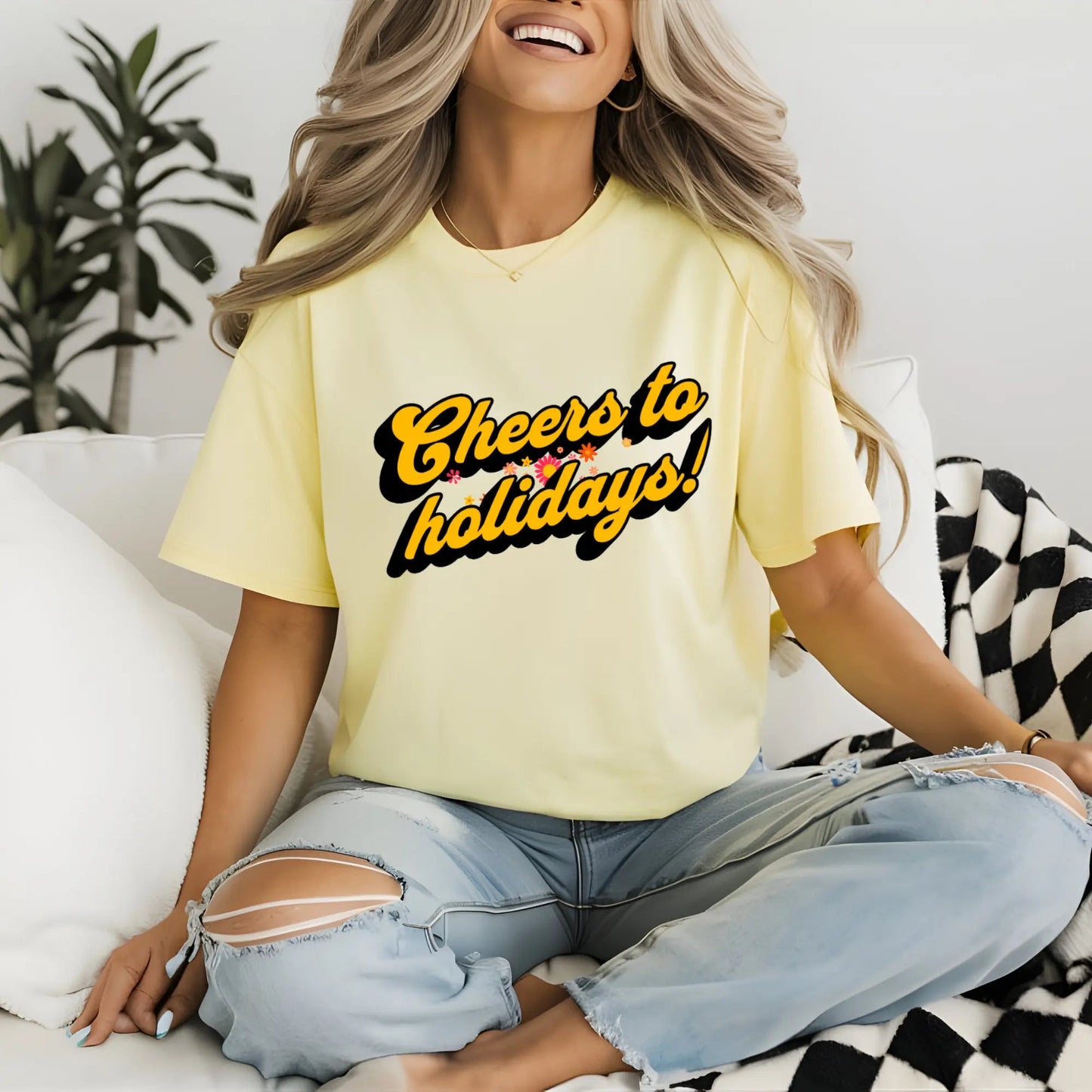 Schweres, stückgefärbtes Unisex - T-Shirt