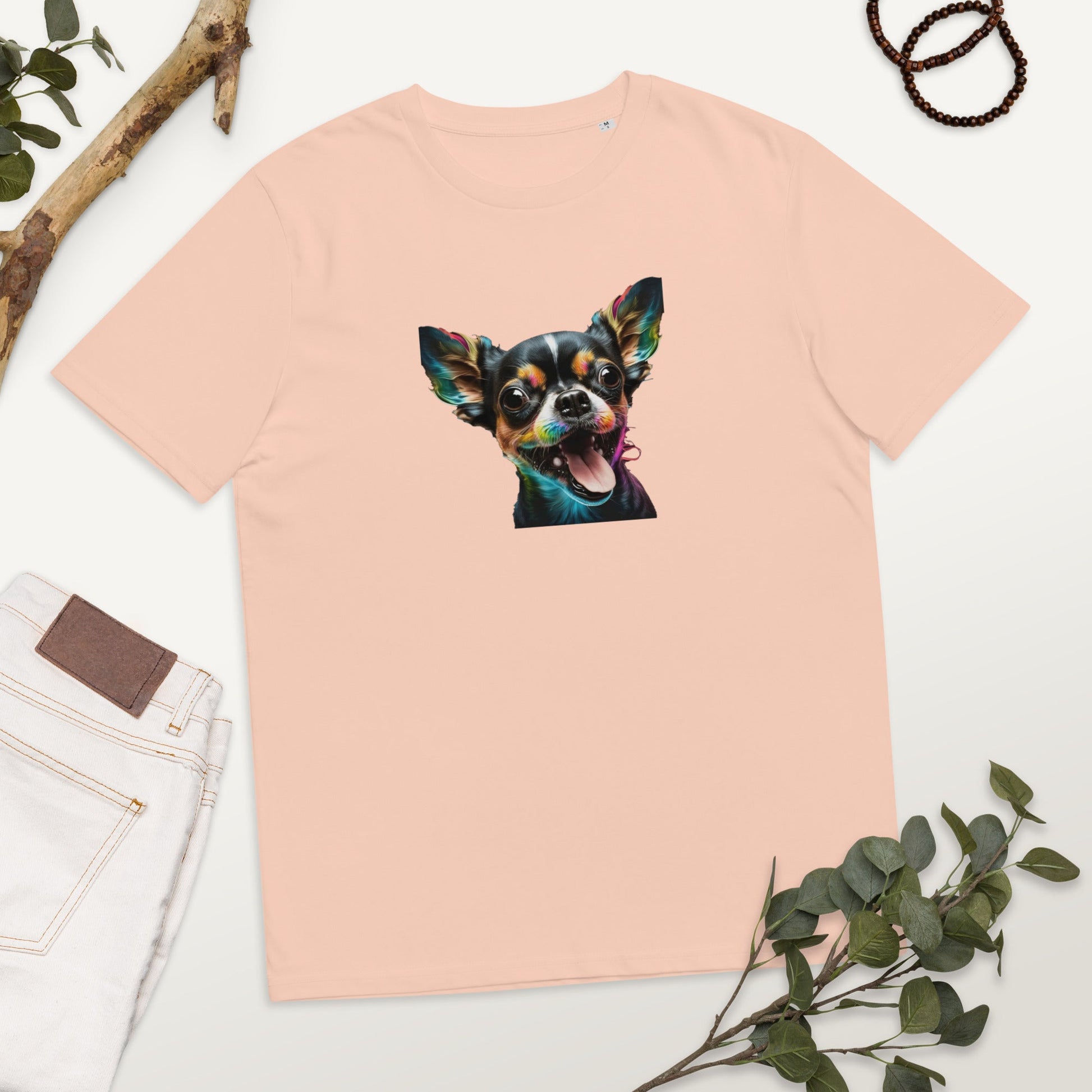 Einzigartiges Style-Statement: Damen-Bio-Baumwoll-T-Shirt mit Crazy Chihuahua Design!