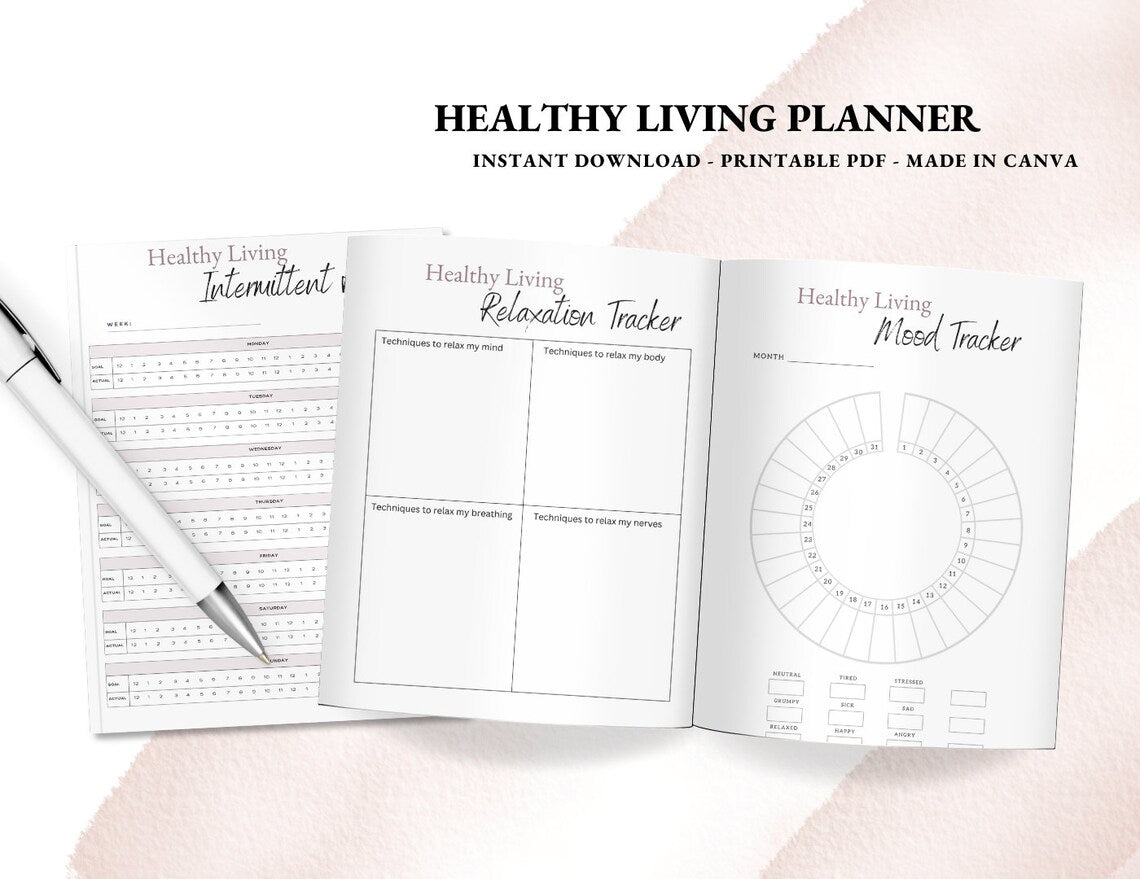 Healthy Living Journal, Law of Attraction Planner, Manifest Planner, Law of Attraction Planner, Gratitude journal, Spiritual Planner